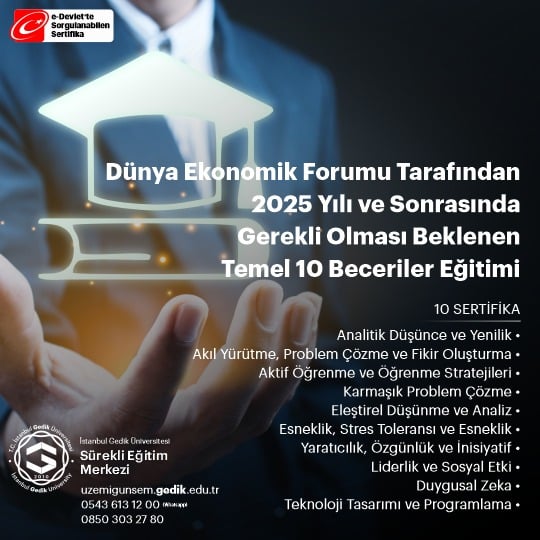 Dünya Ekonomik Forumu Tarafından Önerilen 10 Eğitim