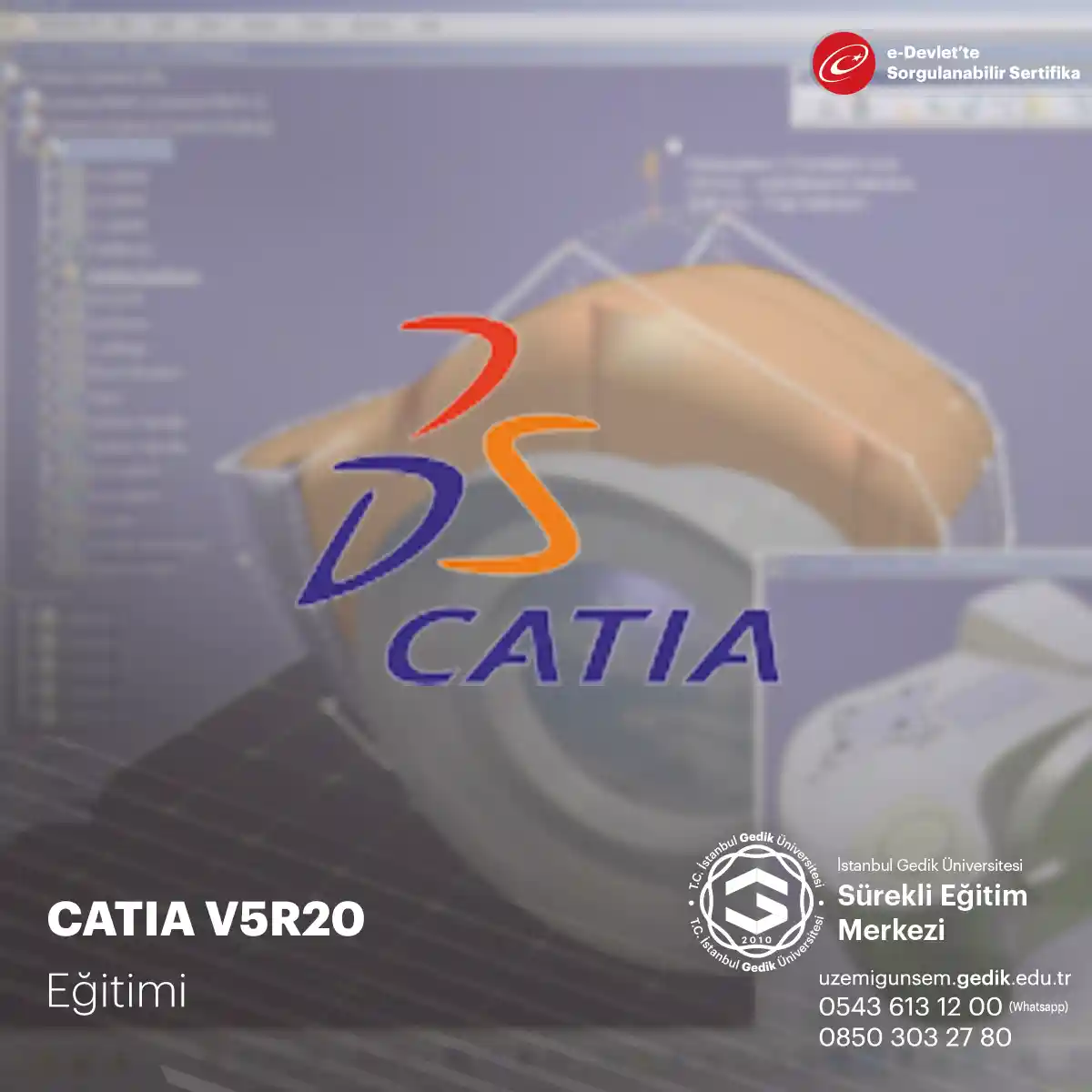 Catia V5R20 Eğitimi Sertifika Programı