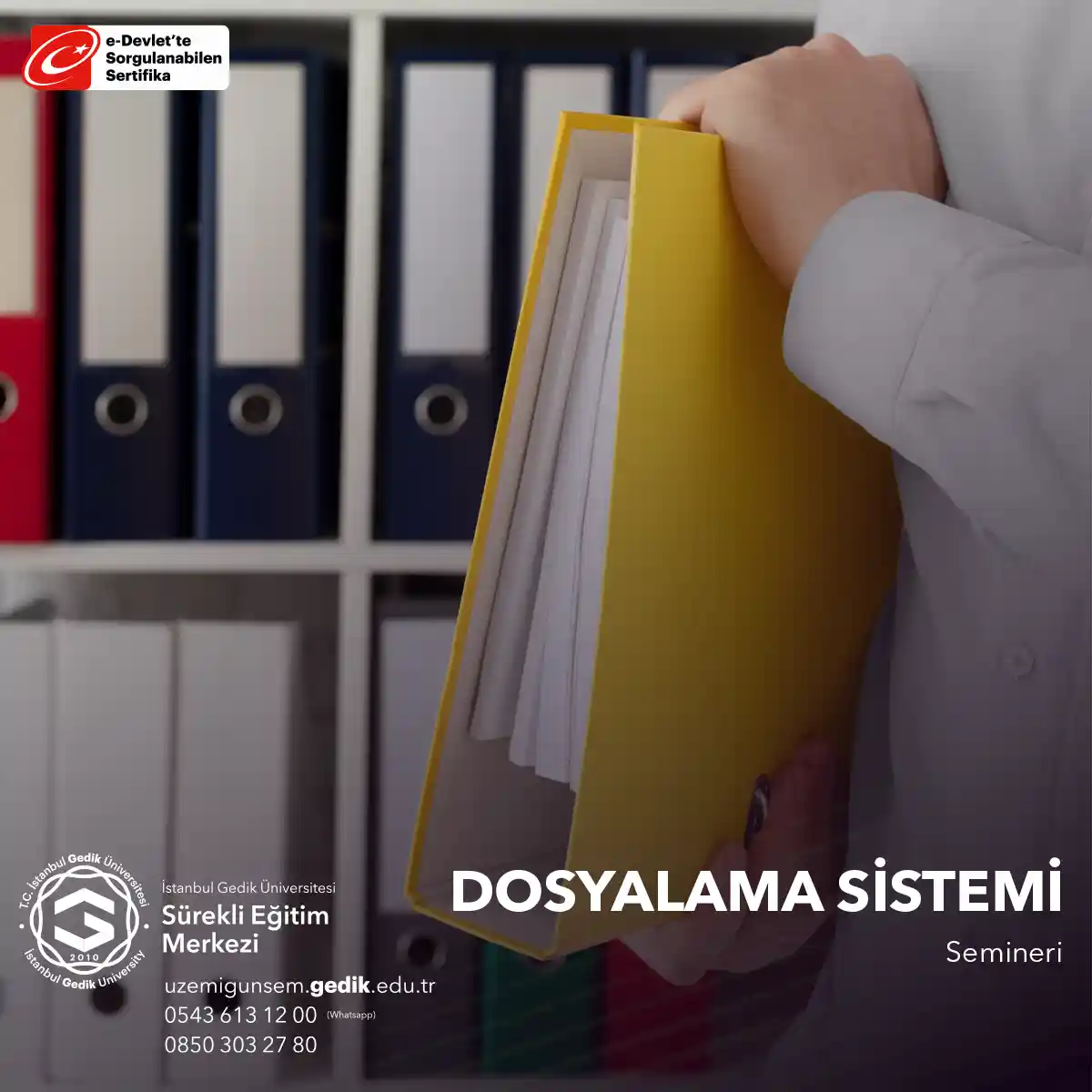 İş dünyasında, kamu sektöründe ve kişisel yaşamda belge yönetimi ve dosya organizasyonu konularında etkili beceriler kazanmak isteyen herkese uygun eğitimdir