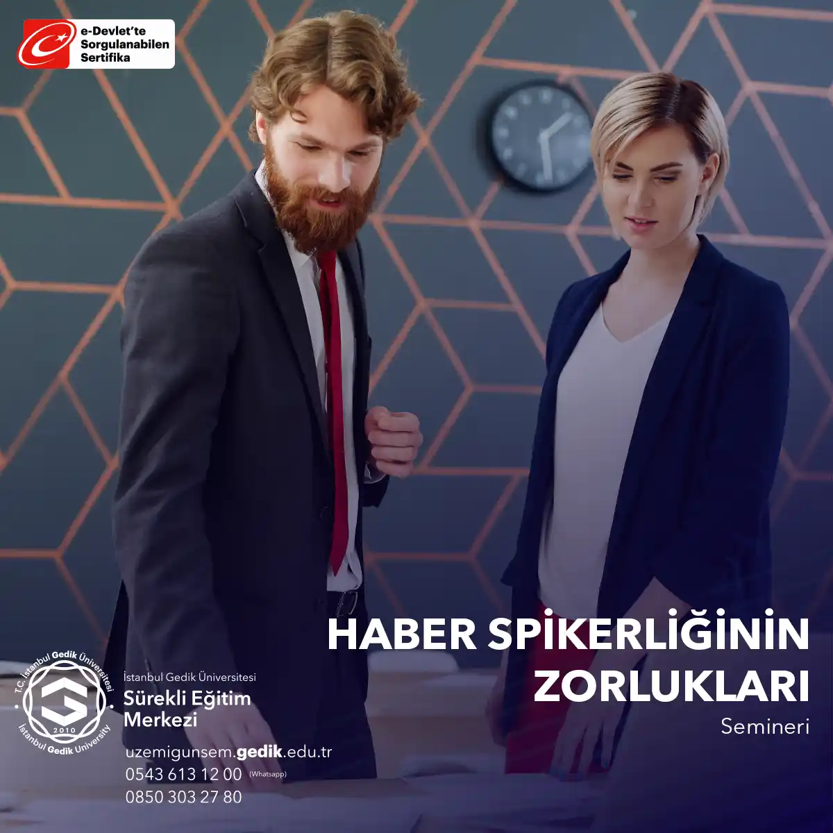 Haber Spikerliğinin Zorlukları semineri, haber sunucularının karşılaşabileceği zorlukları ve bu zorluklarla başa çıkma stratejilerini anlatmayı amaçlamaktadır.