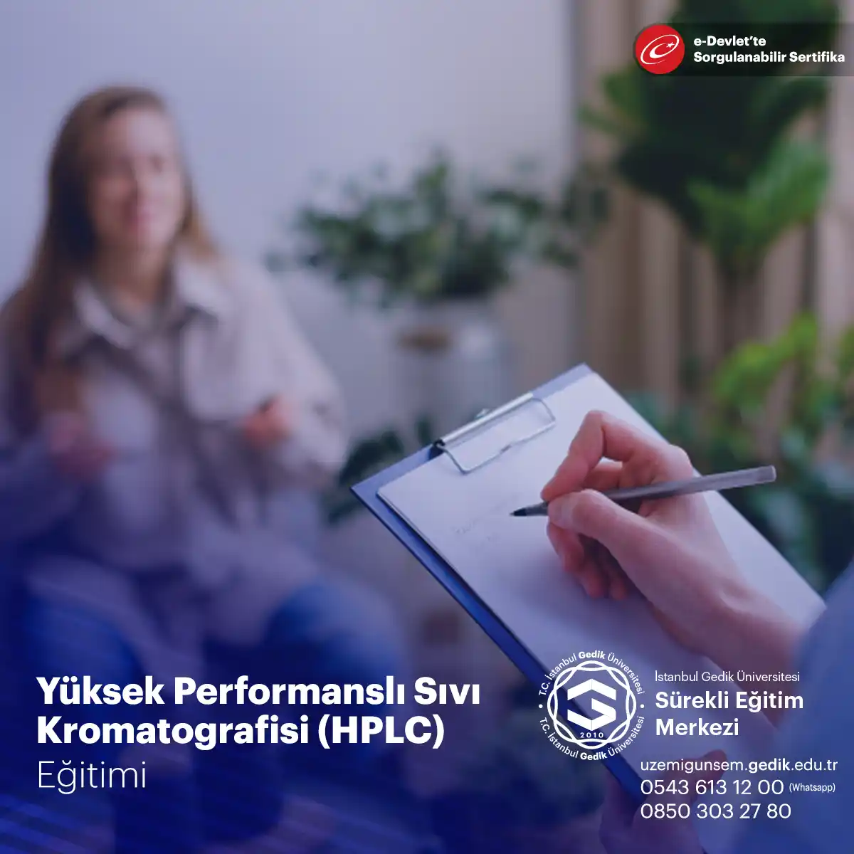 HPLC - Yüksek Performanslı Sıvı Kromatografisi Sertifikası