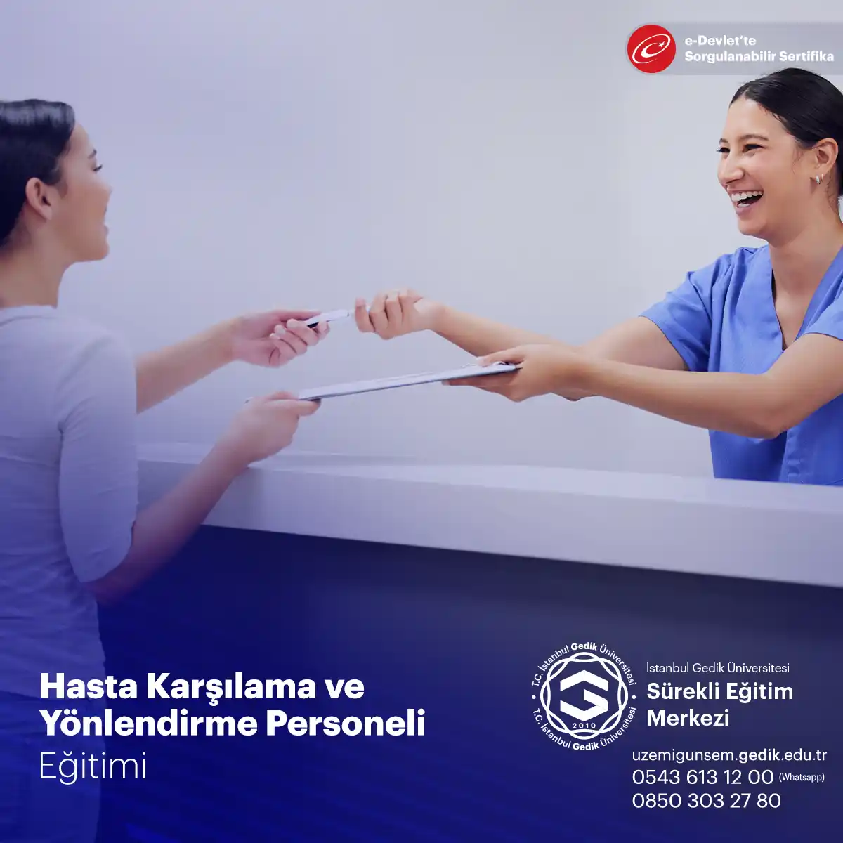 Hasta Karşılama ve Yönlendirme Personeli  Eğitimi Sertifika Programı